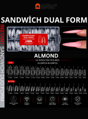 Protez Tırnak Sandwich Dual Form Tips 256'lı Almond