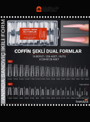 Protez Tırnak Sandwich Dual Form Tips 256'lı Coffin
