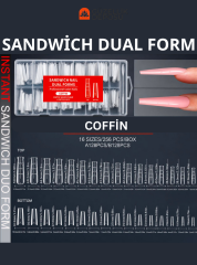 Protez Tırnak Sandwich Dual Form Tips 256'lı Coffin