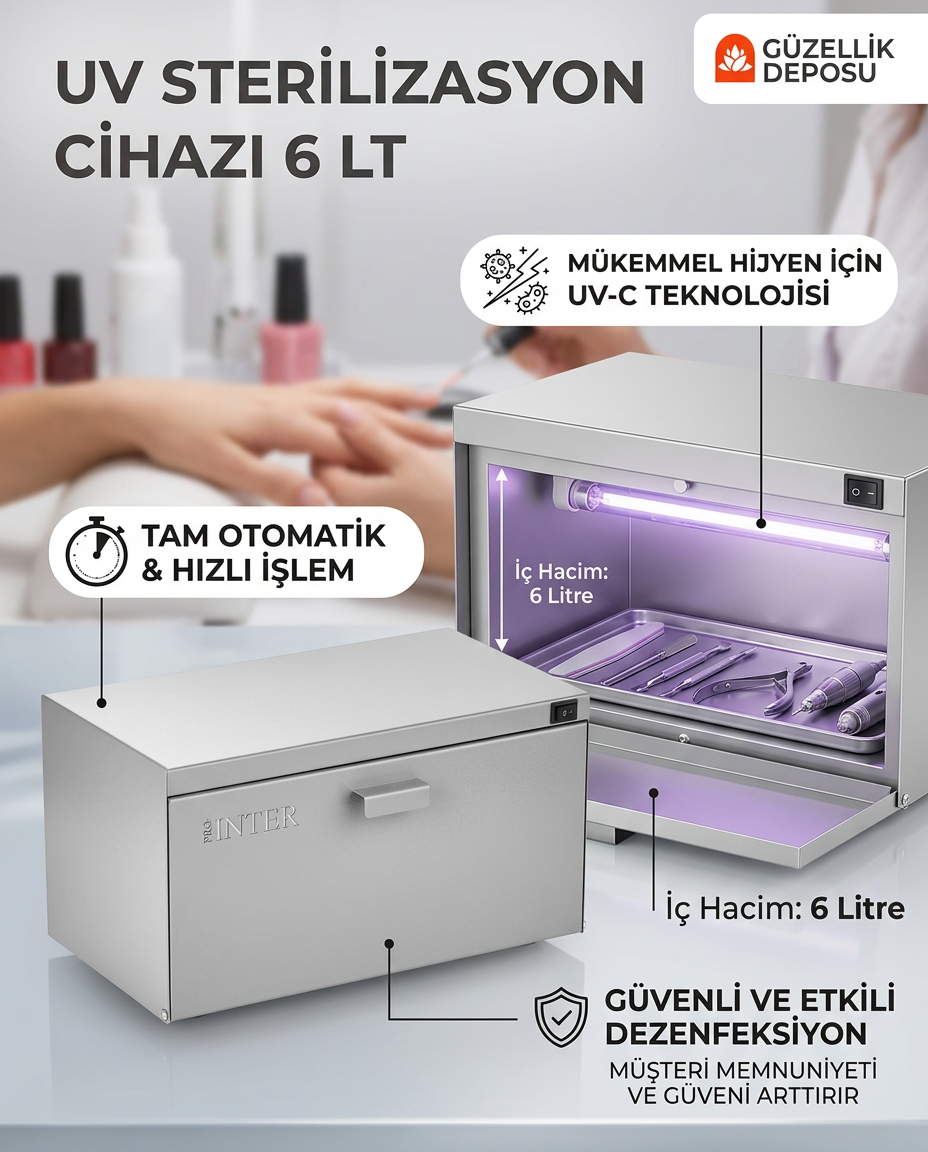 Goldterm Uv Steril Cihazı 6 Litre (Sterilizasyon Makinesi)