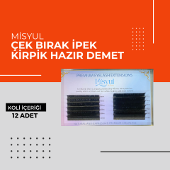 (Toptan) Misyul Çek Bırak İpek Kirpik C&D Kıvrım 1 Paket (12 Adet)
