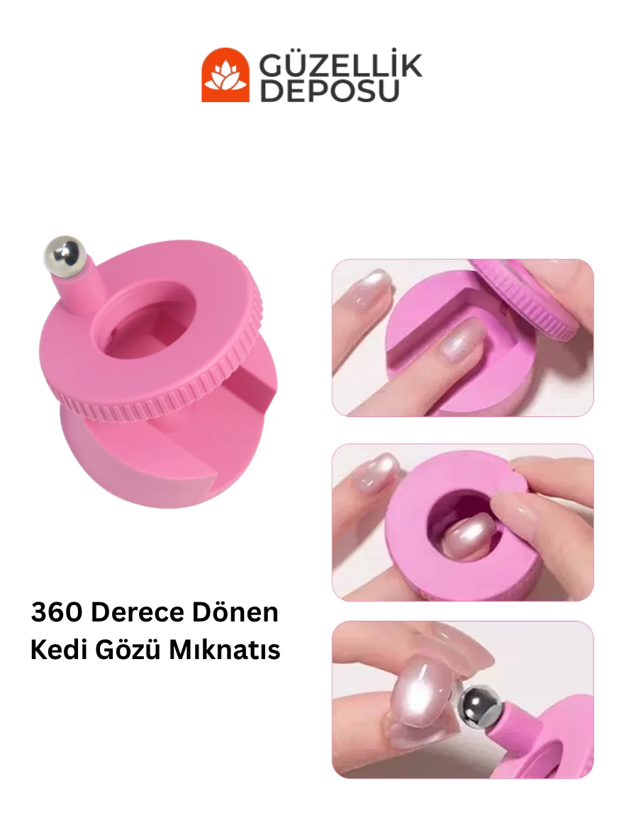 360 Derece Dönen Kedi Gözü Oje Mıknatıs