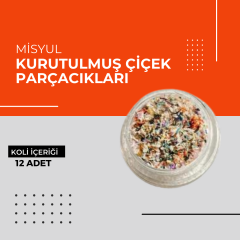 (Toptan) Kurutulmuş Çiçek Parçacıkları 1 Paket (12 Adet)