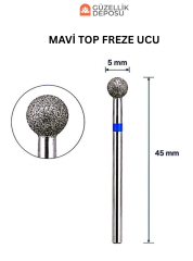 Mavi Top Uç Freze Ucu