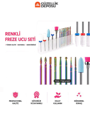 13lü Renkli Freze Ucu Seti