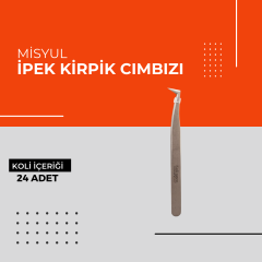 (Toptan) Küt İpek Kirpik Cımbızı 1 Paket (12 Adet)