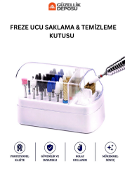 Protez Tırnak Freze Ucu Saklama ve Temizleme Kutusu