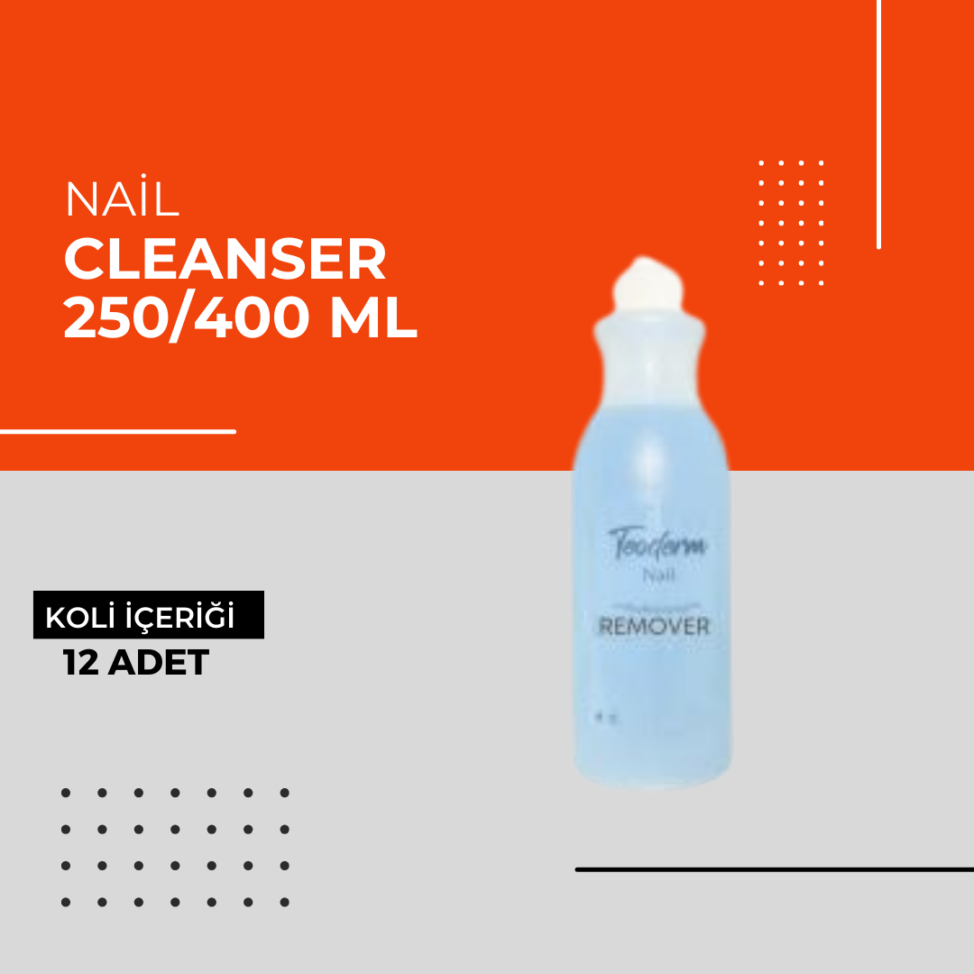 (Toptan) Nail Cleanser 250/400ML/1LT 1 Koli (12 Adet)