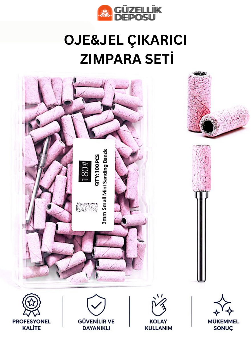 100lü Oje ve Jel Çıkarıcı Zımpara Seti