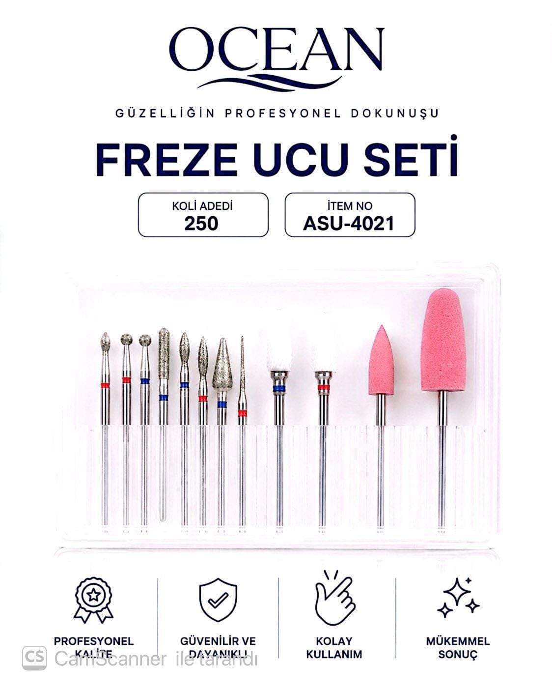 12li Karışık Protez Tırnak Freze Ucu Seti