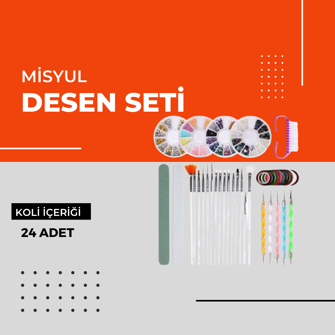 (Toptan) Misyul Desen Seti 1 Koli (24 Paket)