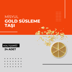 (Toptan) Misyul Gold Tırnak Süsleme Taşı 1 Koli (24 Adet)