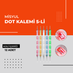 (Toptan) Dot Kalemi 5-li 1 Paket (12 Adet)