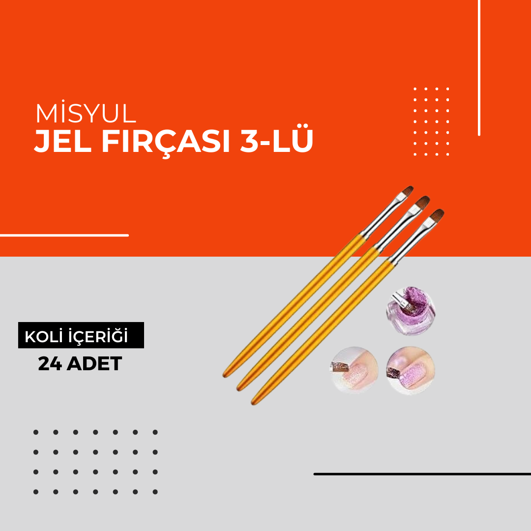 (Toptan) Jel Fırçası 3-lü 1 Koli (24 Adet)