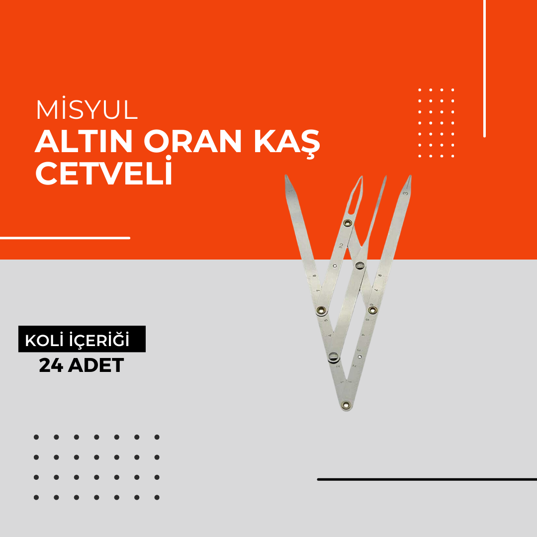 (Toptan) Altın Oran Kaş Cetveli 1 Koli (24 Adet)