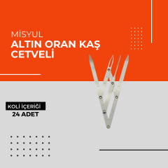 (Toptan) Altın Oran Kaş Cetveli 1 Koli (24 Adet)