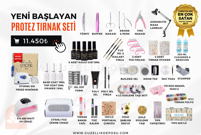 Yeni Başlayanlara Türkiye'nin En Çok Satan Protez Tırnak Seti Kampanyası